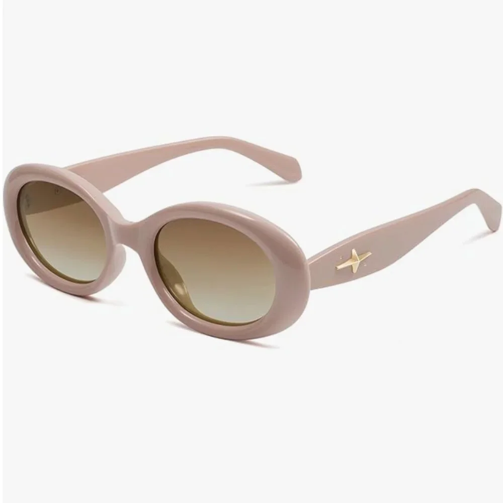 Cream with Gold Cross Sunglasses